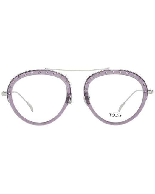 Tod's Metallic Metal & Leather Glasses (Frames)
