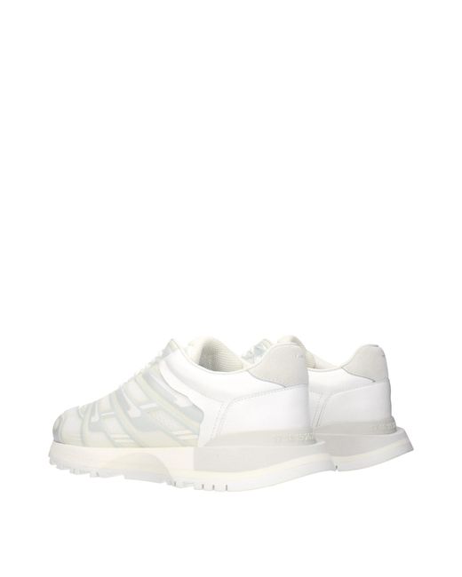 Maison Margiela White Fabric Athletic Sneakers for men