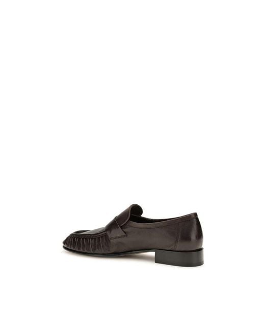 The Row Black Brown Calf Leather Bos Taurus Slip