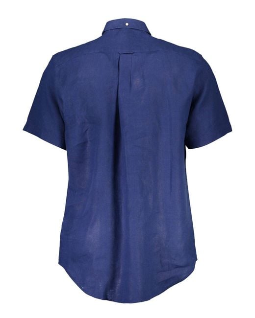 Gant Blue Ele Linen Button-Down Shirt for men