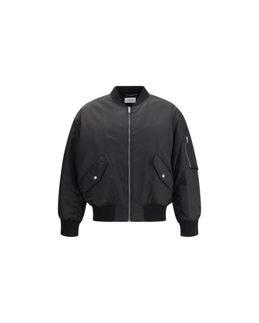 Saint Laurent Black Bomber Boule Oversiz for men