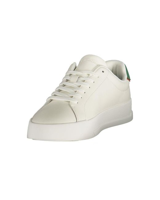 Tommy Hilfiger Multicolor White Polyurethane Men's Sneaker for men