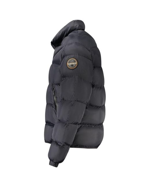Napapijri Gray Black Polyamide Men's Jacket for men
