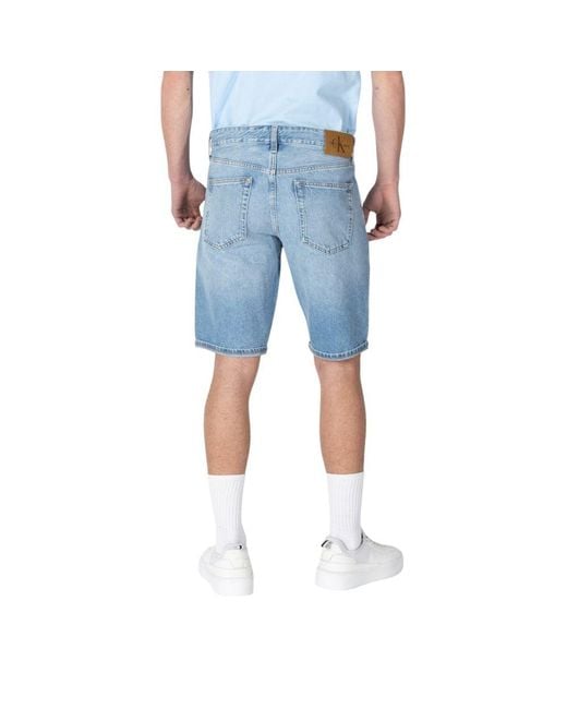 Calvin Klein Blue Cotton Short for men