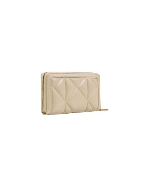 Love Moschino Natural Cream Artificial Leather Wallet
