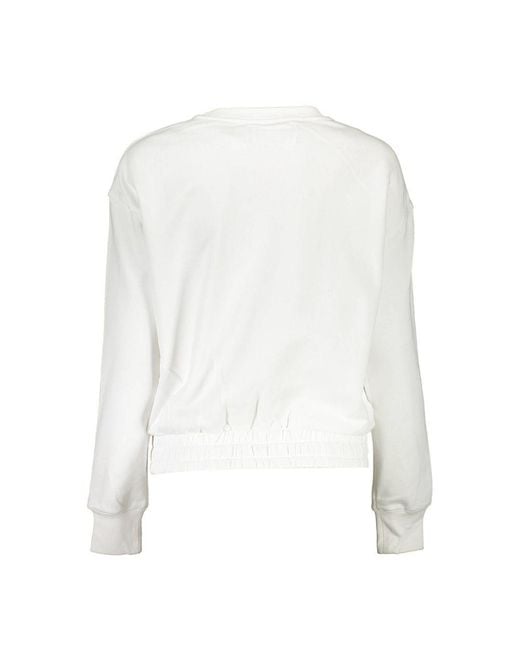 Calvin Klein White Cotton Sweatshirt