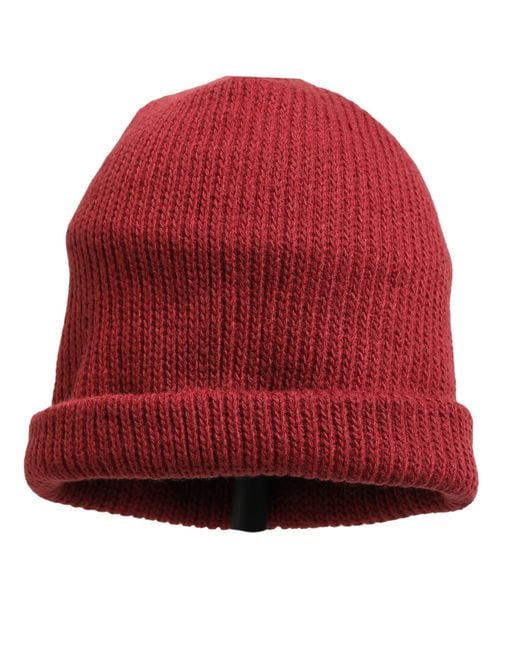 Vans Red Bordeaux Wool Knitted Winter Beanie Capello Hat