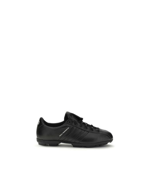 Y-3 Black Calf Leather Bos Taurus Athletic Sneakers - Eu39.5/us6.5 for men