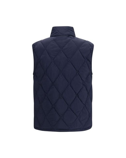 Burberry Blue Polyamide Sleeveless Jacket for men