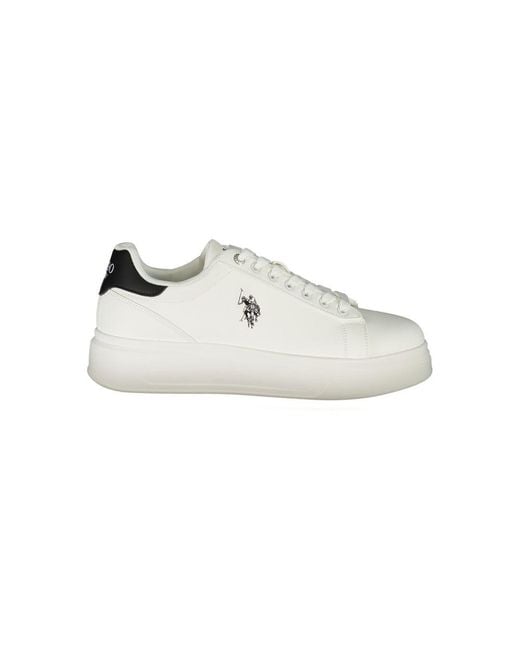 U.S. POLO ASSN. White Bianco Polyester Uomo Sneaker for men