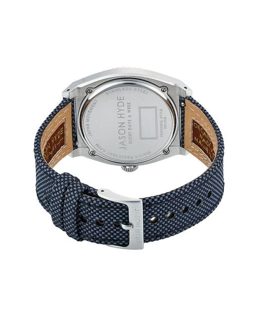 Jason Hyde Metallic Blue Polycarbonate Watch for men