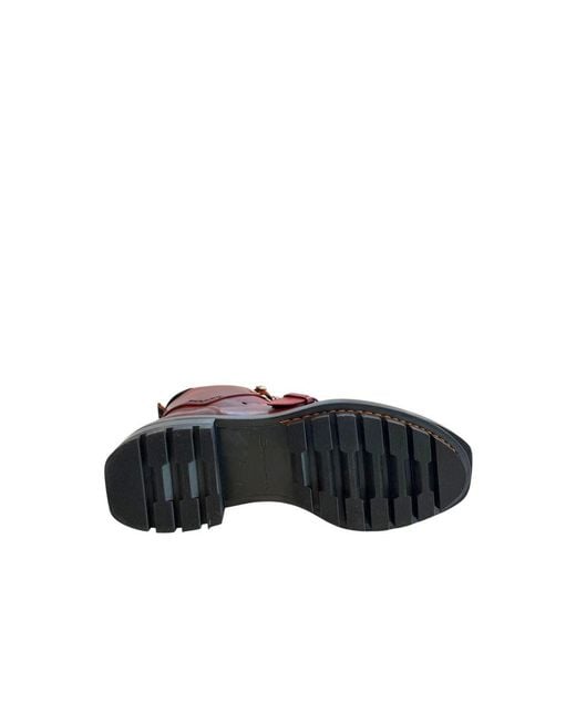 Santoni Red Leather Boot