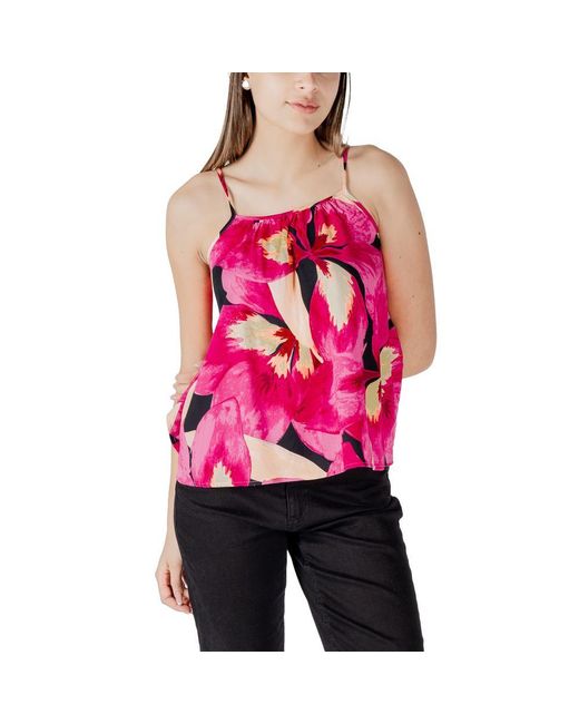 ONLY Red Viscose Tank Top