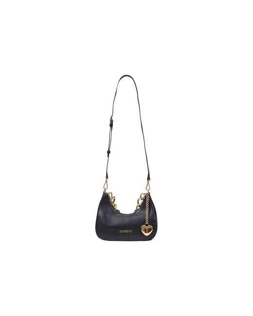Love Moschino Blue Black Polyester Handbag