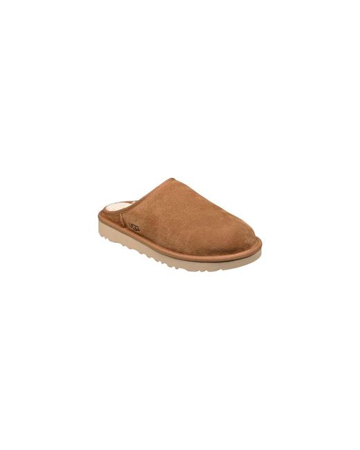 Ugg Brown Beige Suede Leather Clogs for men