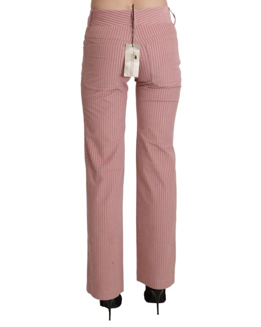 Ermanno Scervino Multicolor Chic Mid Waist Straight Trouser