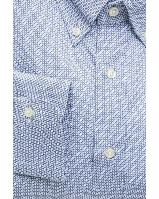 Robert Friedman Blue Cotton Shirt for men