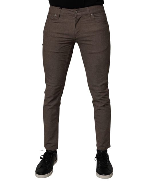 Dolce & Gabbana Gray Tailored Straightleg Pants for men