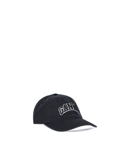 Ganni Blue Logo Baseball Cap
