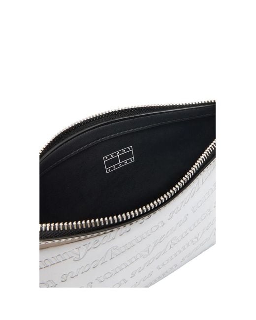 Tommy Hilfiger White Silver Polyethylene Handbag