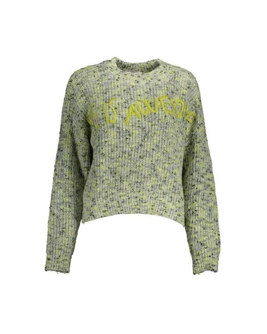 Desigual Green Acrylic Sweater
