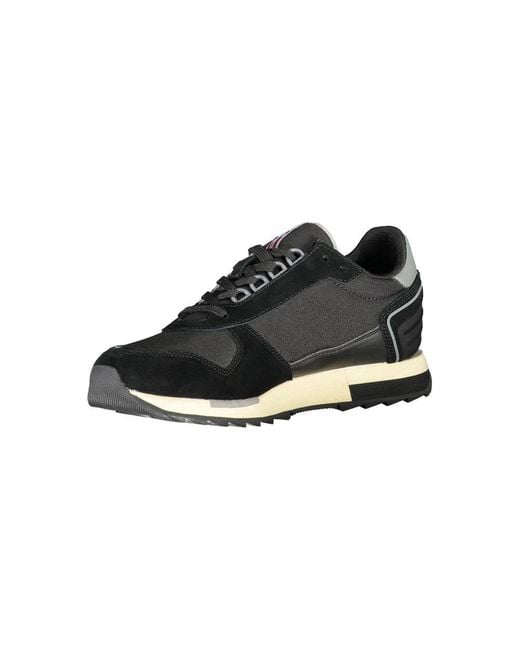 Napapijri Black Elevate Your Sneaker Game With Contrasting Laces for men