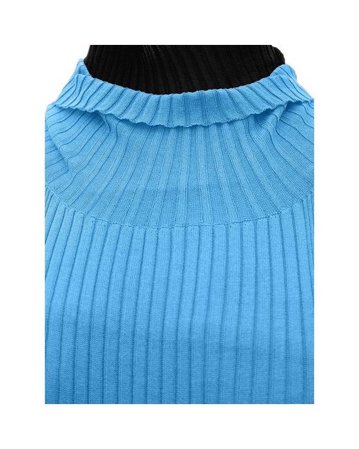 Bottega Veneta Blue Cotton Casual Dress
