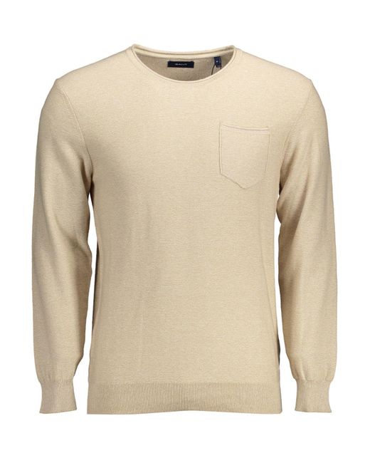 Gant Natural Beige Cotton Shirt for men