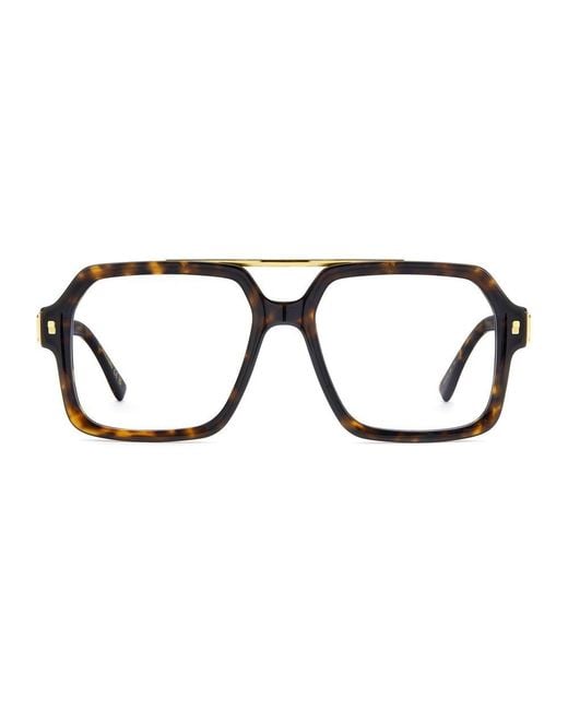 DSquared² Black Brown Acetate Glasses (frames) for men