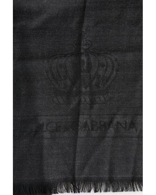 Dolce & Gabbana Black Cashmere Fringes Neck Warmer Scarf for men
