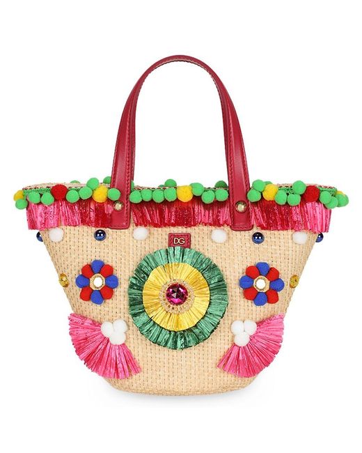 Dolce & Gabbana Red Multicolor Viscose Handbag