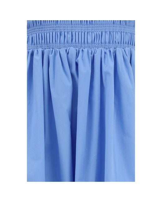 Ganni Blue Cotton Casual Dress