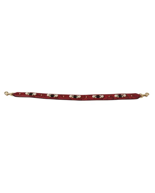 Dolce & Gabbana Red Elegant Python Leather Shoulder Strap