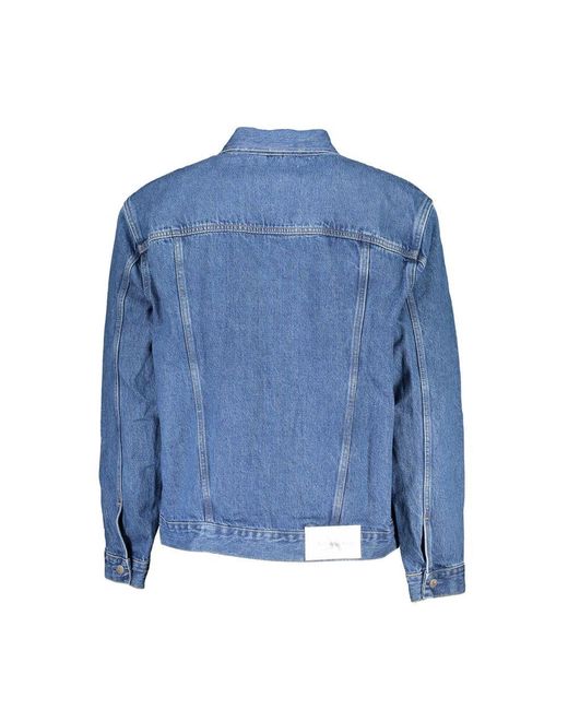 Calvin Klein Blue Cotton Jacket for men