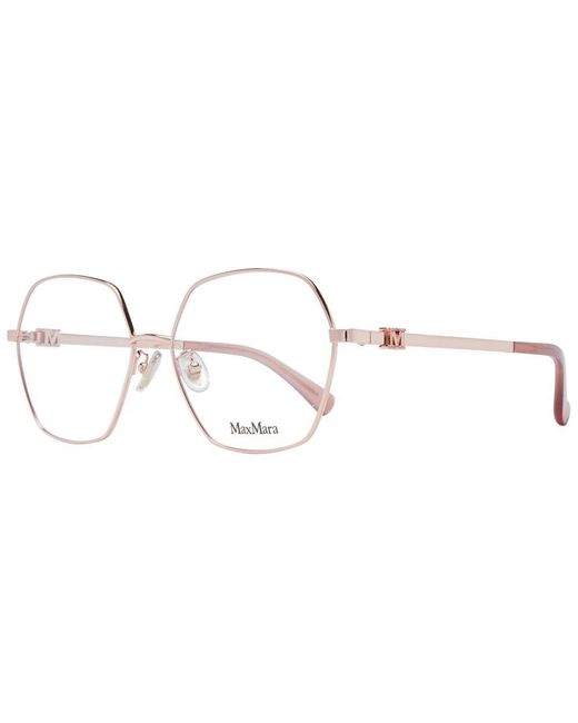 Max Mara Metallic Rose Gold Metal Glasses (frames)