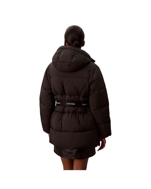 Calvin Klein Black Polyamide Coat