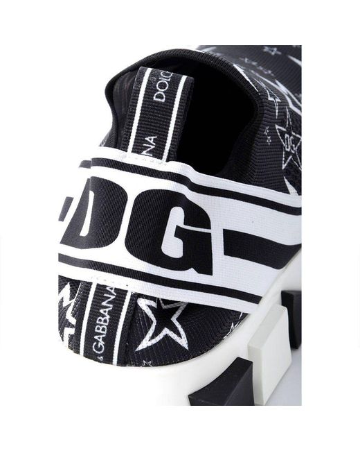 Dolce & Gabbana Blue Star-emblazoned Designer Sneakers