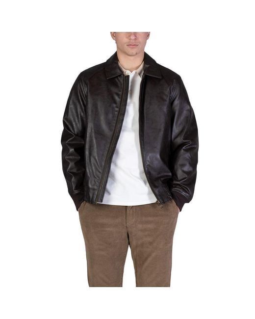 Guess Black Brown Polyethylene Bomber for men
