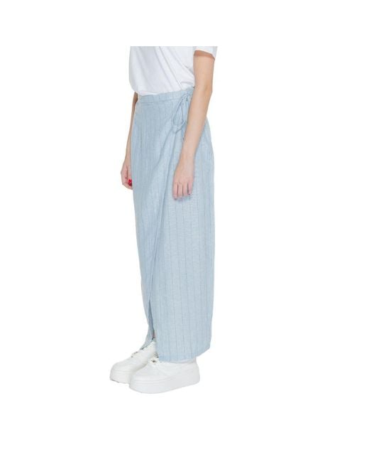 Vero Moda Blue Linen Skirt