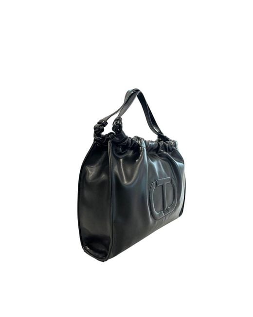 Twinset Black Pu Shoulder Bag