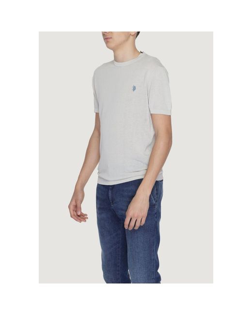 U.S. POLO ASSN. Blue Gray Cotton T for men