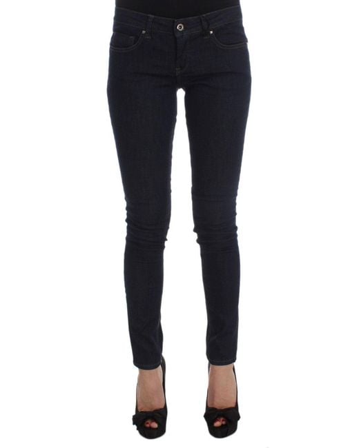 CoSTUME NATIONAL Cotton Blend Slim Fit Jeans Blue Sig32580