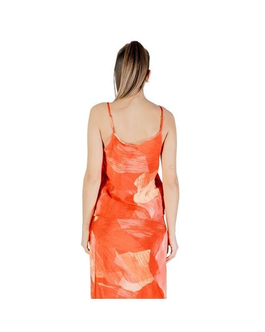 VILA CLOTHES Orange Polyamide Top
