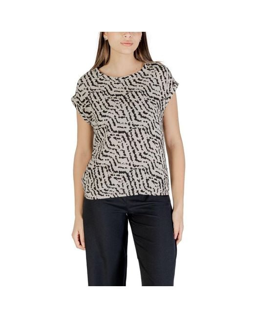 Street One Black Bicolor Viscose Shirt