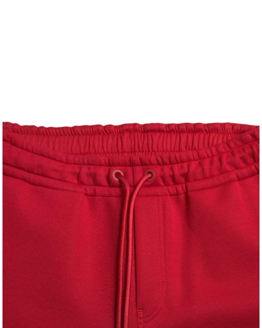 Dolce & Gabbana Red Cotton Blend Skinny Jogger Pants for men