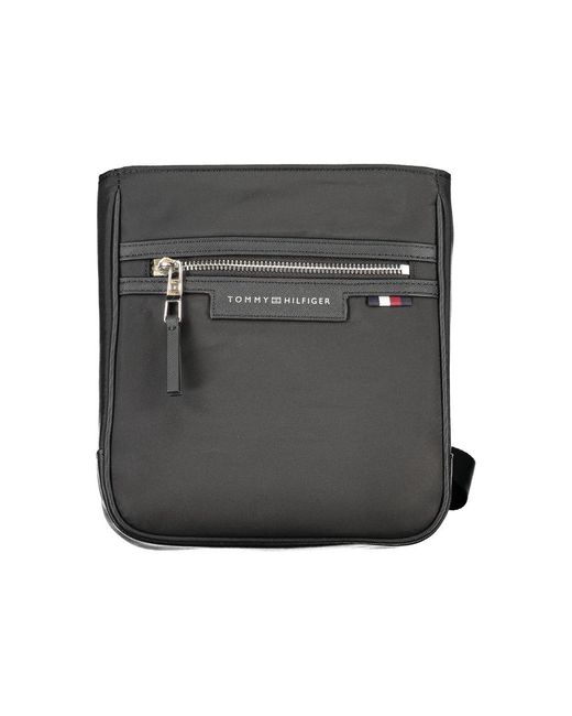 Tommy Hilfiger Gray Black Polyester Shoulder Bag for men