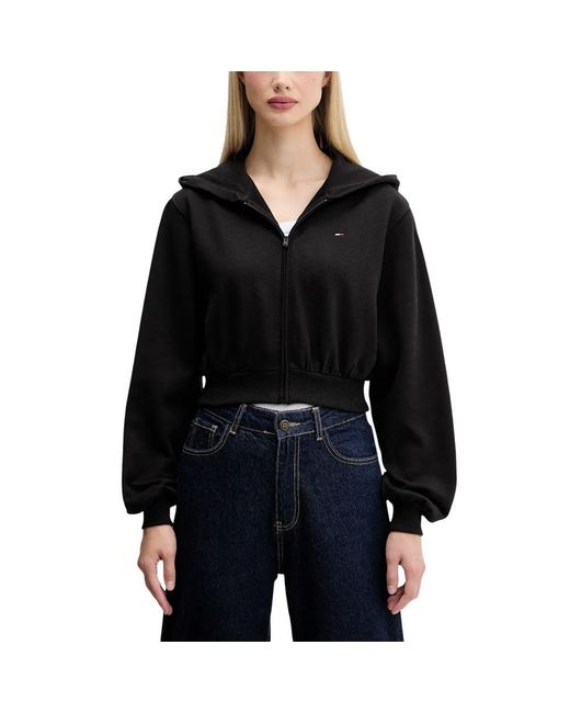 Tommy Hilfiger Black Recycled Cotton Hoodie