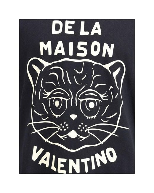 【VALENTINO】Le Chat De La Maison Tシャツ 猫柄 イタリア製 ル シャ デ ラ メゾン プリント コットン Tシャツ for メンズ
