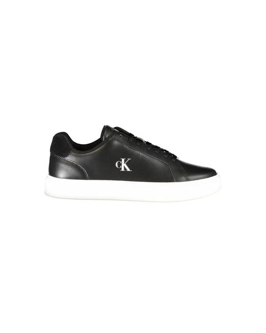 Calvin Klein Black Polyurethane Men's Sneaker for men