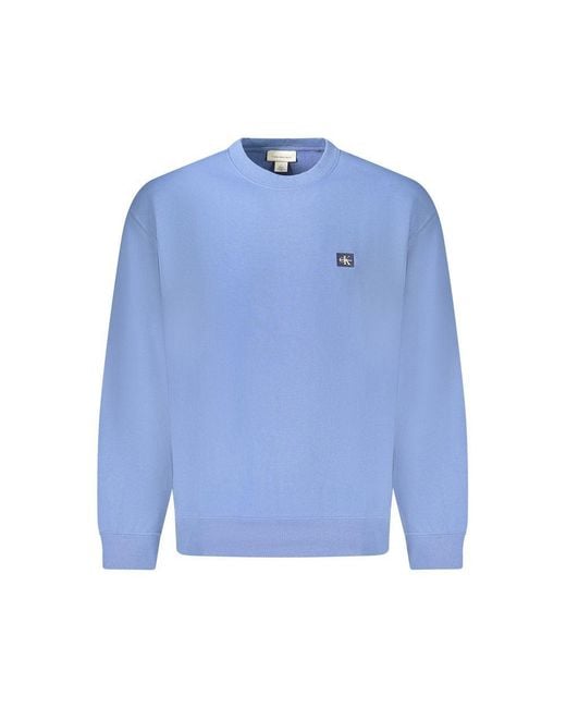 Calvin Klein Blue Cotton Sweater for men